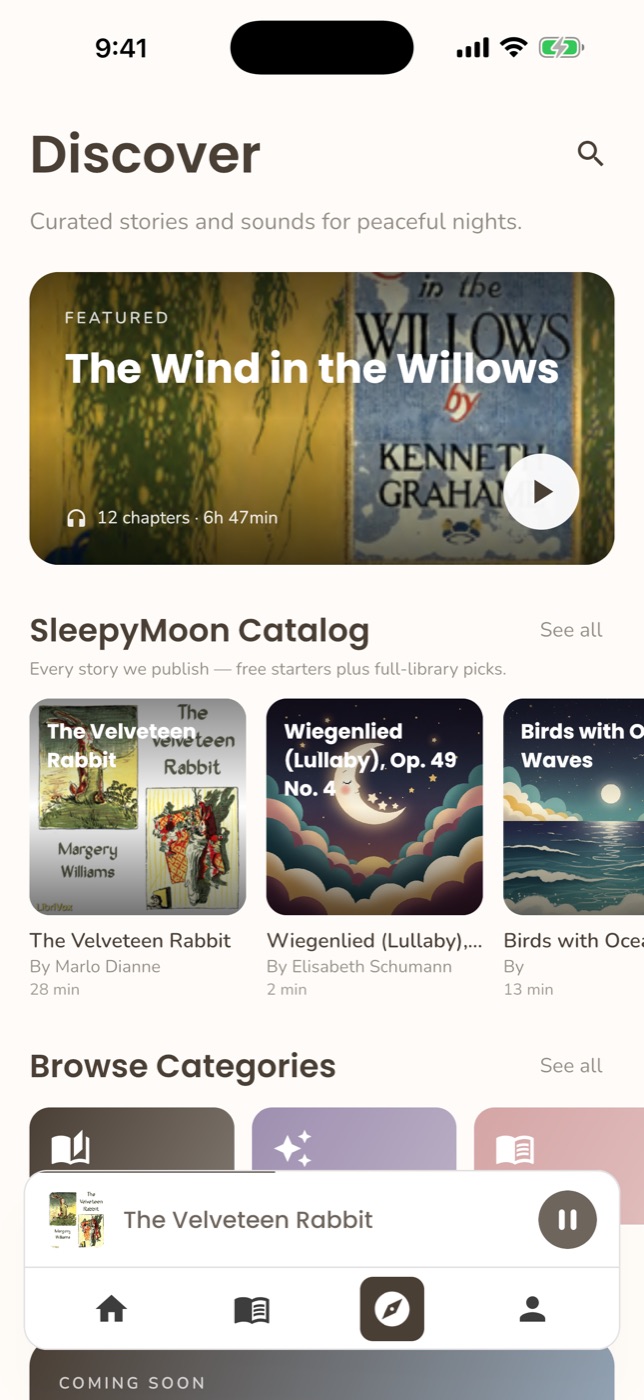 The Sleepy Moon Discover catalog